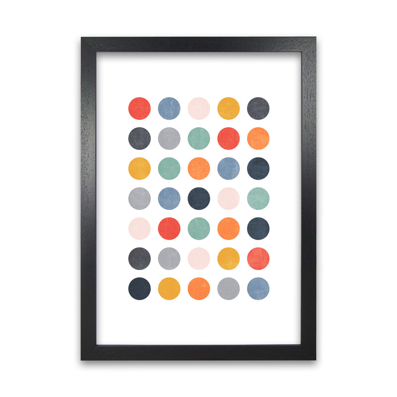 Scandi Dots Texture Print Original Black Grain