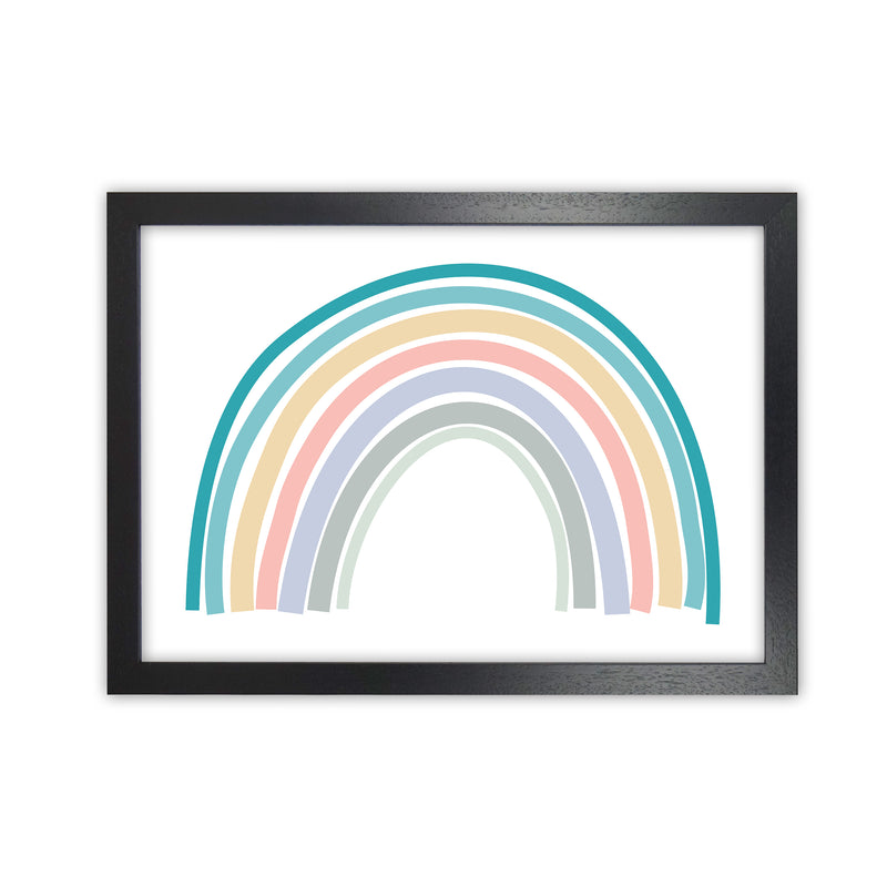 Multicolour Rainbow Art Original Black Grain