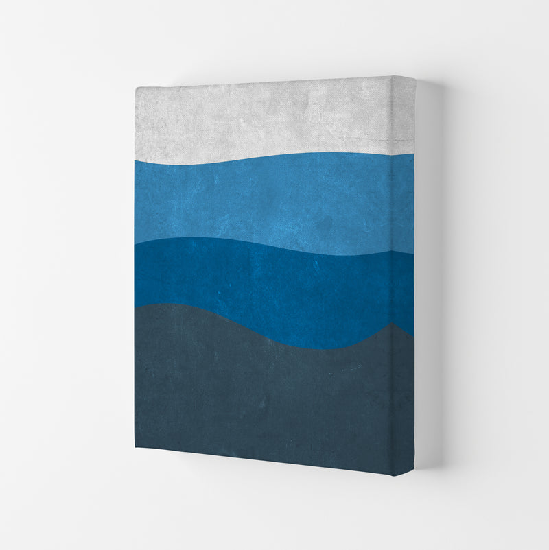 Abstract Blue Seascape Grunge Canvas