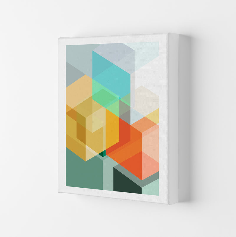 Abstract Colourful Cubes Original Canvas