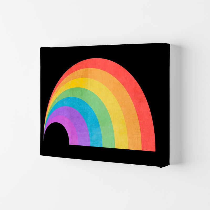 Rainbow and Black Horizontal Wall Canvas