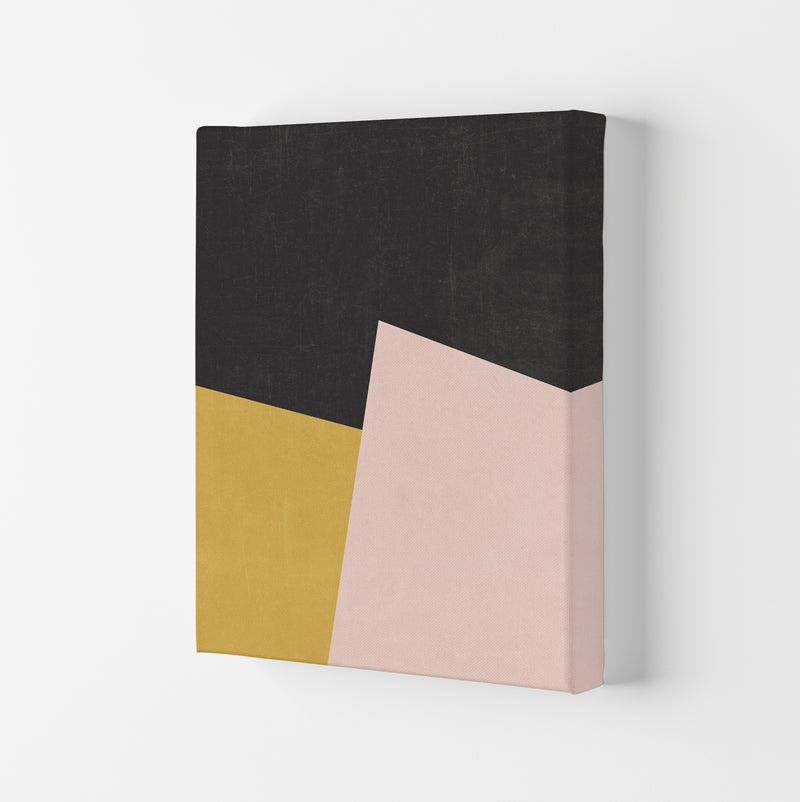 Yellow Pink and Black Abstract Canvas