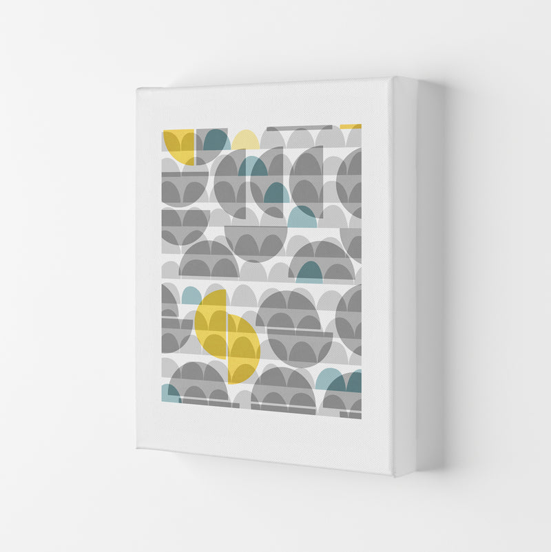 Geometric Grey and Yellow A Original Canvas