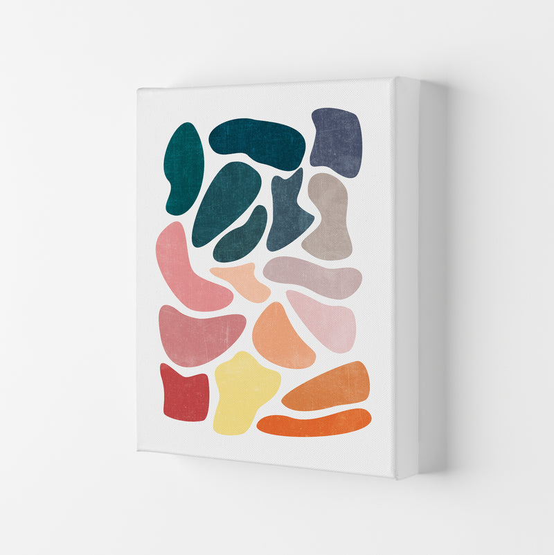 Colourful Abstract Shapes Print A Canvas