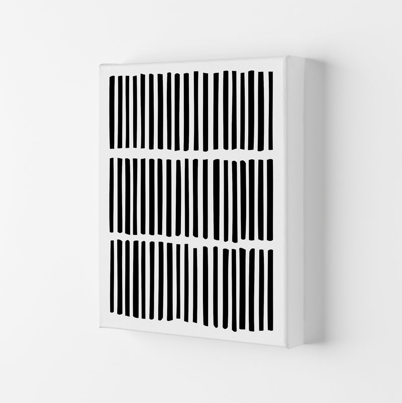 Scandi Black and White Lines Canvas