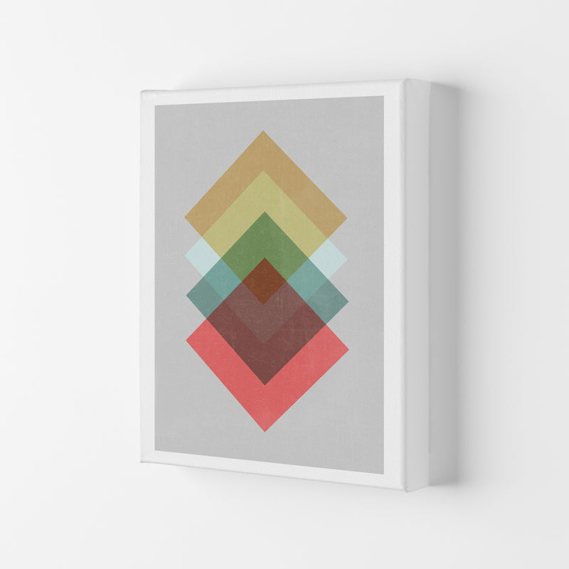 Mid Century Shapes in Scandi Colours B Canvas