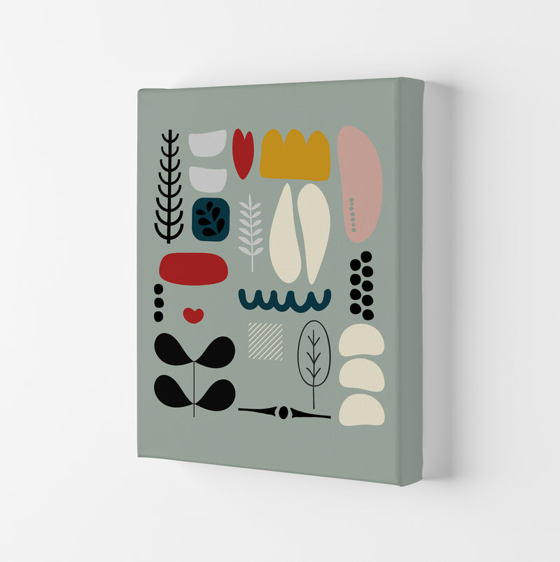 Scandinavian Shapes on Blue Original Canvas