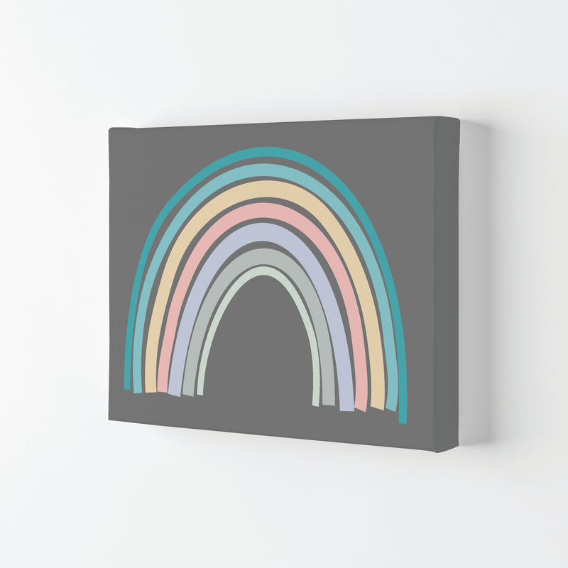 Multicolour Rainbow on Grey Original Canvas