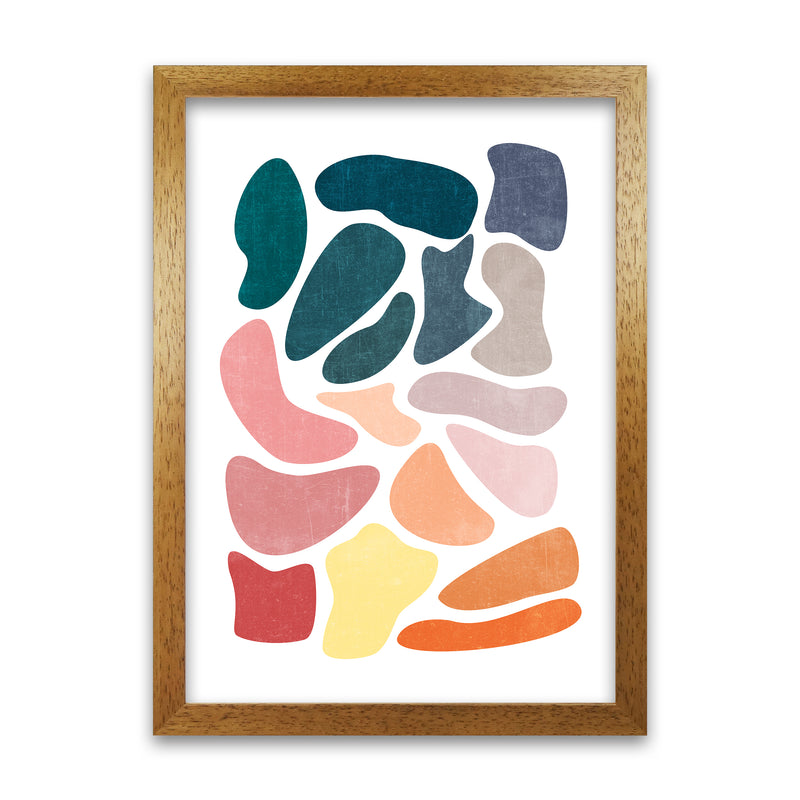 Colourful Abstract Shapes Print A Oak Grain