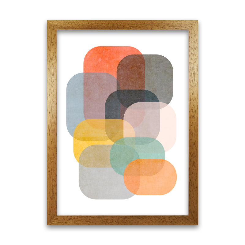 Colourful Abstract Shapes Wall Art A Oak Grain