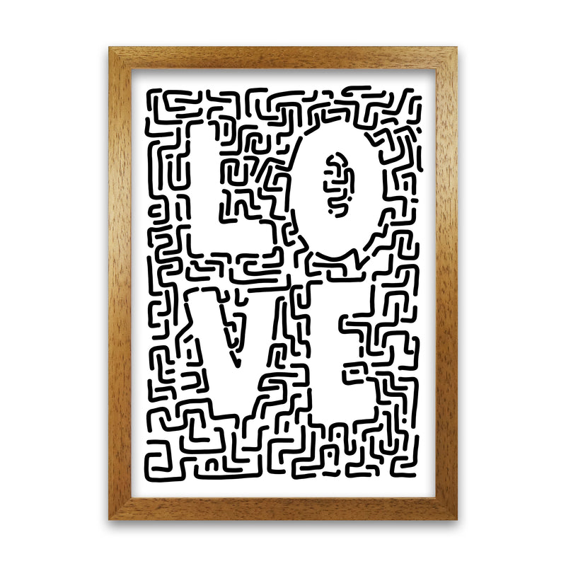 Doodle LOVE Print Original Oak Grain