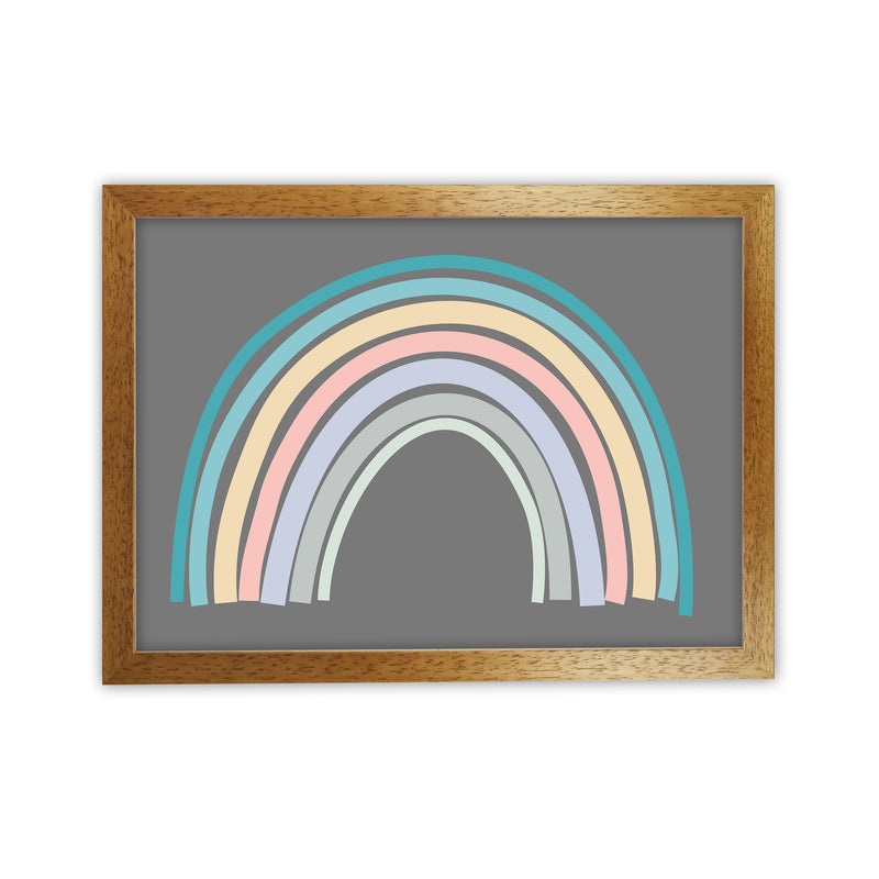 Multicolour Rainbow on Grey Original Oak Grain