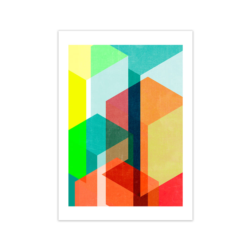 Bright Colourful Abstract Print B Print Only