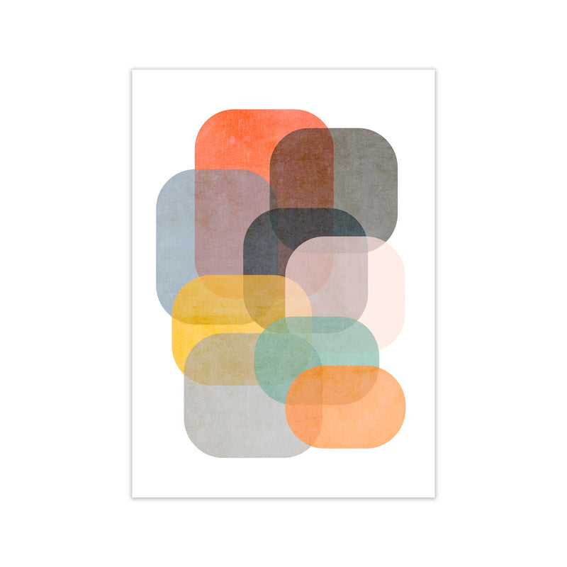 Colourful Abstract Shapes Wall Art A Print Only
