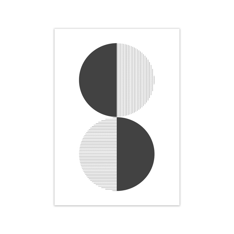 Black and White Geometric Circles Print Only