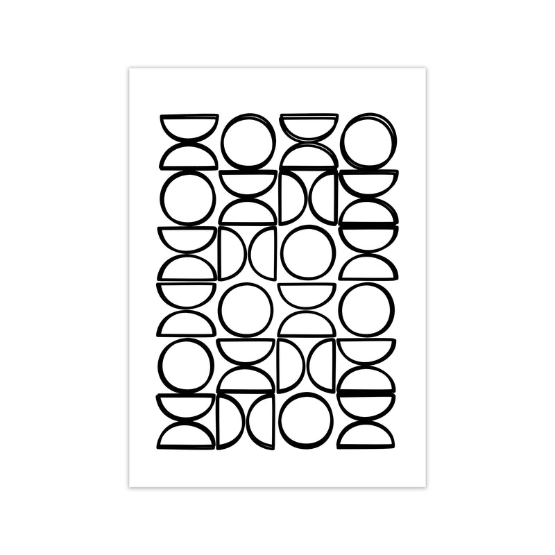 Black and White Mid Century Geometric Print A Print Only