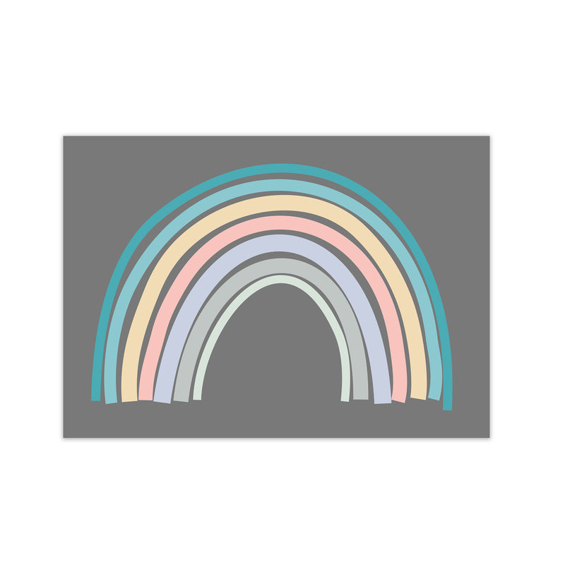 Multicolour Rainbow on Grey Original Print Only