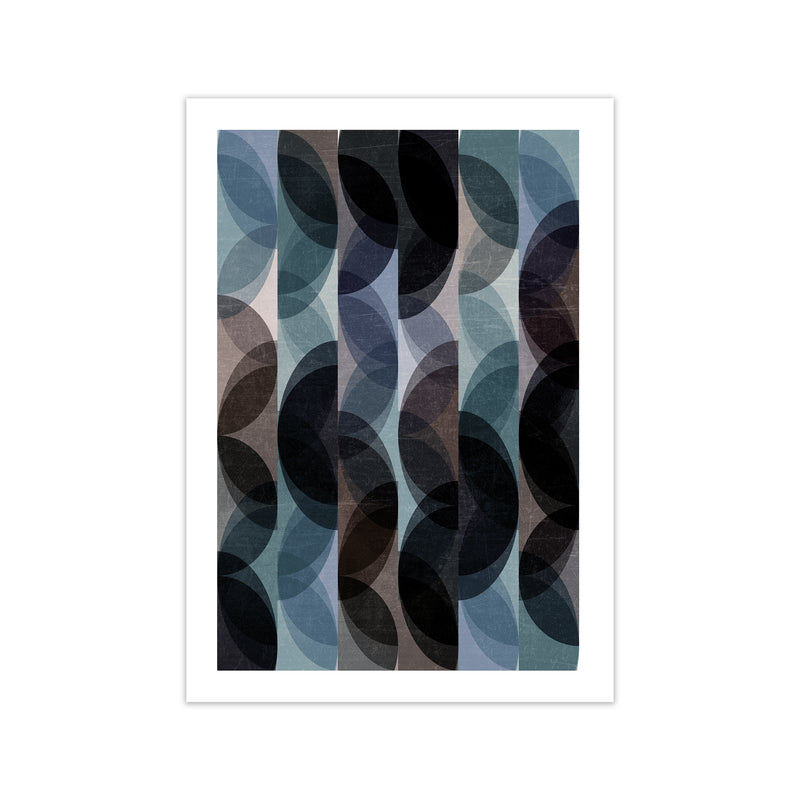 Set of 2 Blue Colourful Abstract Wall Art B A1 Print Only