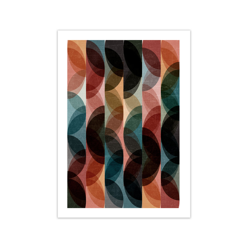 Set of 2 Blue Colourful Abstract Wall Art A A1 Print Only