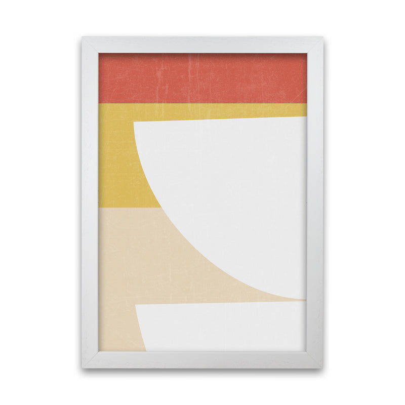Colourful Mid Century Modern Print B White Grain
