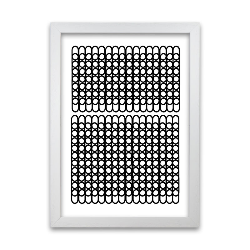 Abstract Black and White Naïve Design Original Art Print by Print Punk Studio White Grain