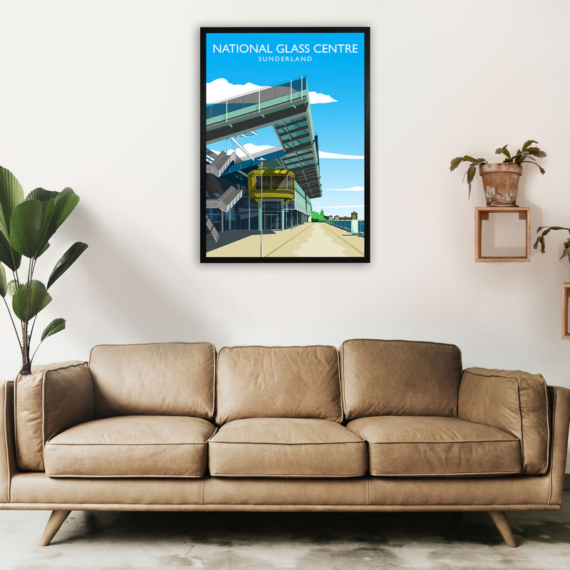 National Glass Centre Travel Art Print by Richard O'Neill A1 White Frame