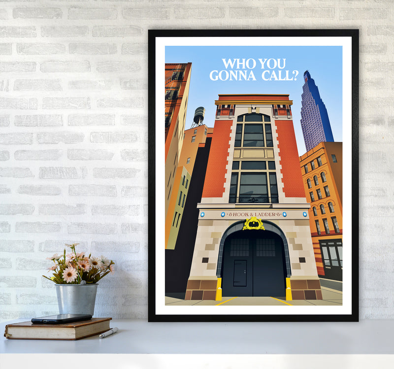 Ghostbusters Day Art Print by Richard O'Neill A1 White Frame