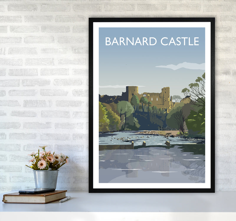 Barnard Castle 2 Portrait Art Print by Richard O'Neill A1 White Frame