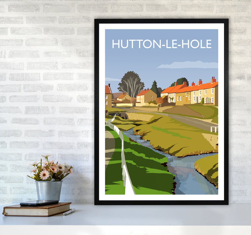 Hutton-Le-Hole Portrait Art Print by Richard O'Neill A1 White Frame