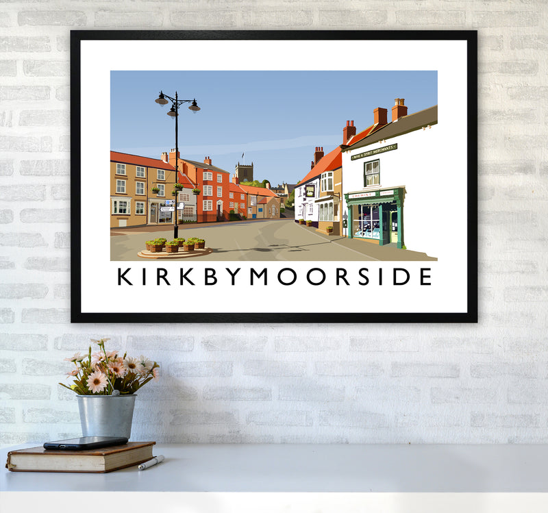 Kirkbymoorside Art Print by Richard O'Neill A1 White Frame