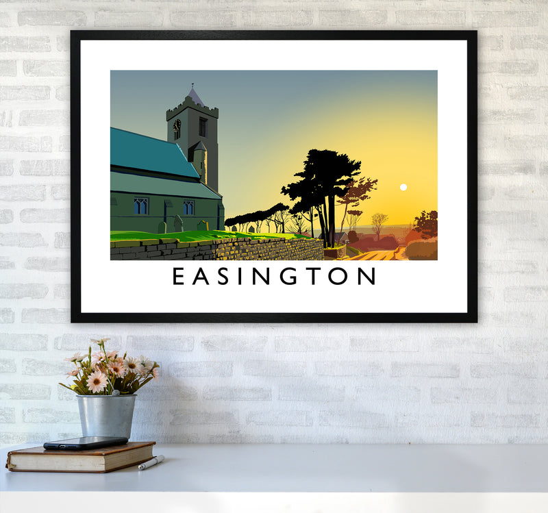 Easington Art Print by Richard O'Neill A1 White Frame