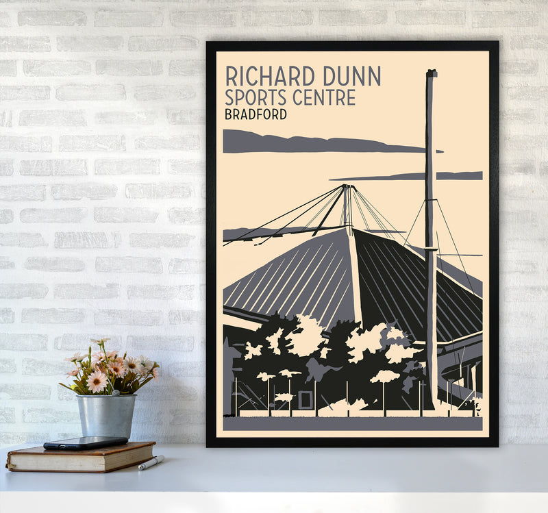 Richard Dunn Sports Centre, Bradford Travel Art Print by Richard O'Neill A1 White Frame