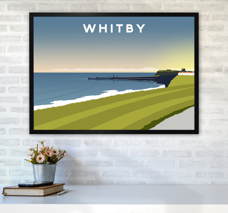 Whitby 5 Travel Art Print by Richard O'Neill A1 White Frame