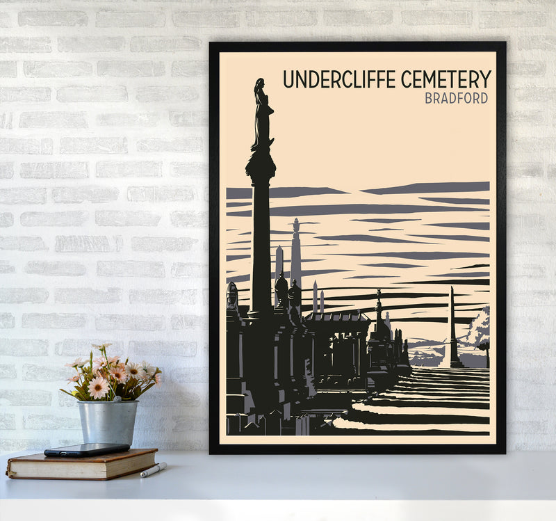 Undercliffe Cemetery portrait copy Travel Art Print by Richard O'Neill A1 White Frame