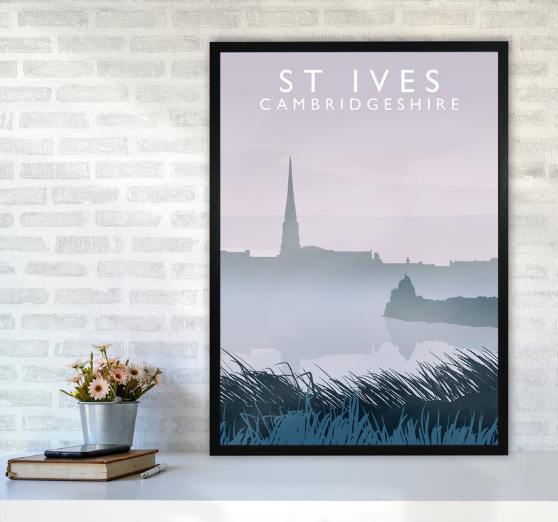 St Ives, Cambridgeshire Travel Art Print by Richard O'Neill A1 White Frame