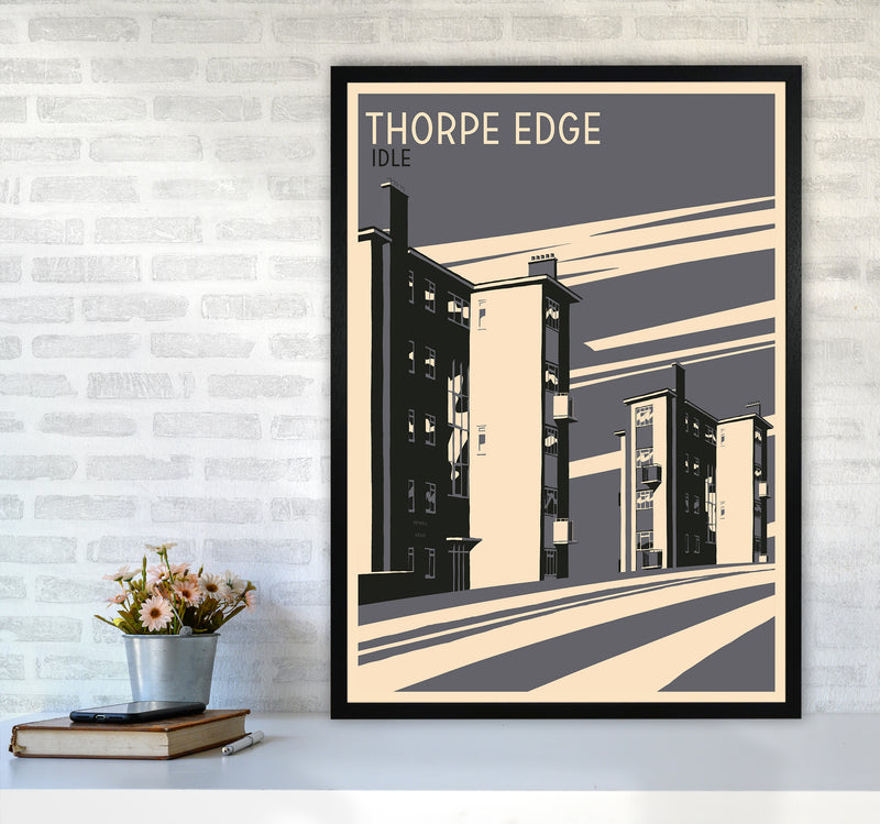 Thorpe Edge, Idle portrait Travel Art Print by Richard O'Neill A1 White Frame