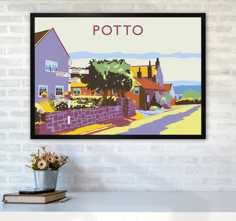 Potto Travel Art Print by Richard O'Neill A1 White Frame