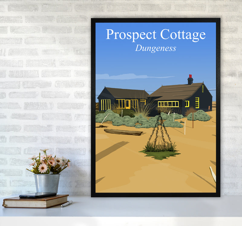 Prospect Cottage portrait Travel Art Print by Richard O'Neill A1 White Frame