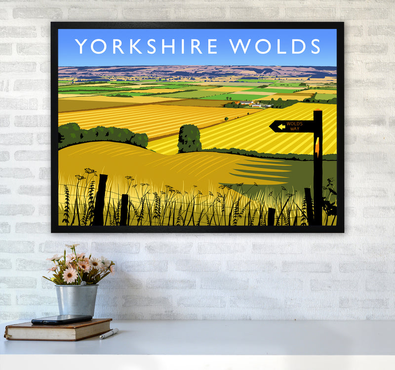 Yorkshire Wolds Travel Art Print by Richard O'Neill A1 White Frame