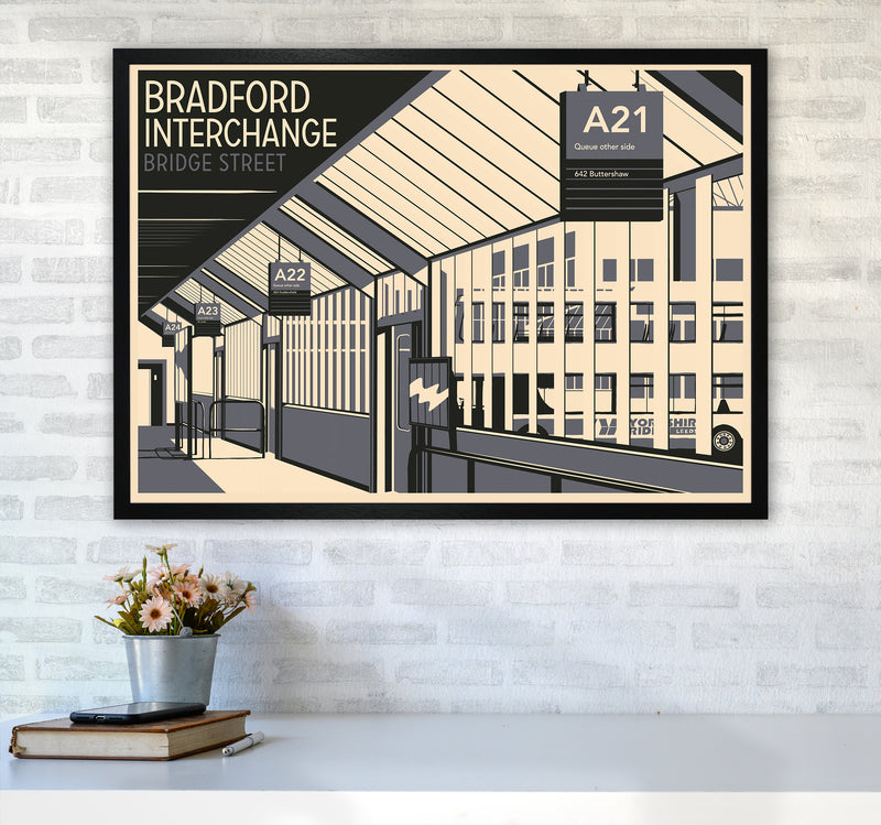 Bradford Interchange, Bridge Street Travel Art Print by Richard O'Neill A1 White Frame
