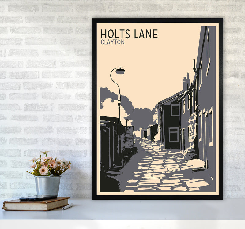 Holts Lane, Clayton Travel Art Print by Richard O'Neill A1 White Frame