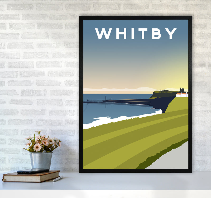 Whitby 5 portrait Travel Art Print by Richard O'Neill A1 White Frame