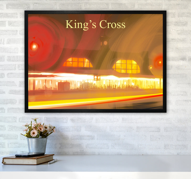 King's Cross Travel Art Print by Richard O'Neill A1 White Frame