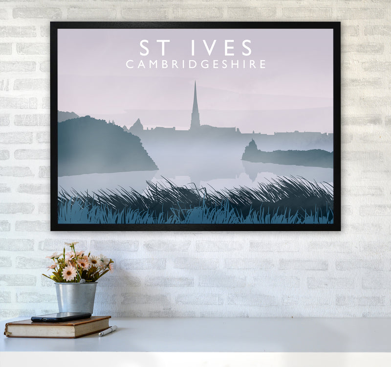 St Ives Travel Art Print by Richard O'Neill A1 White Frame