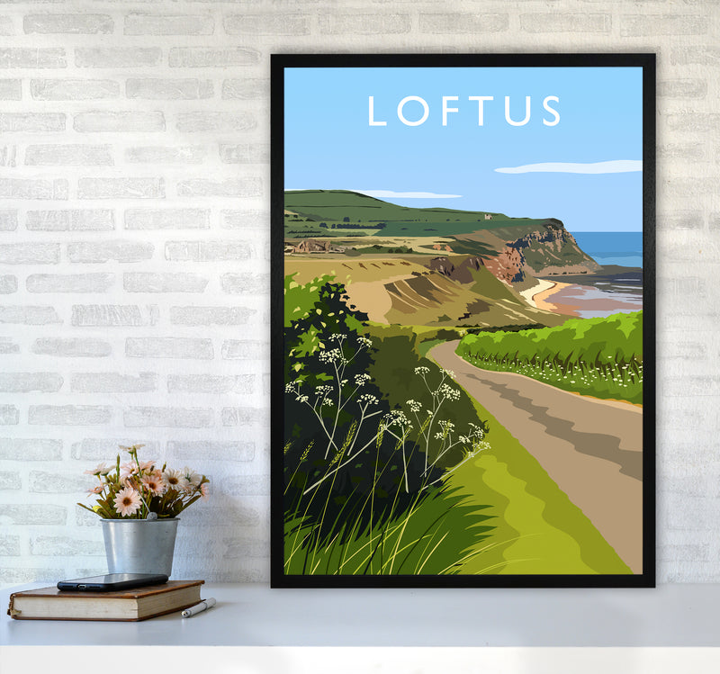 Loftus portrait Travel Art Print by Richard O'Neill A1 White Frame
