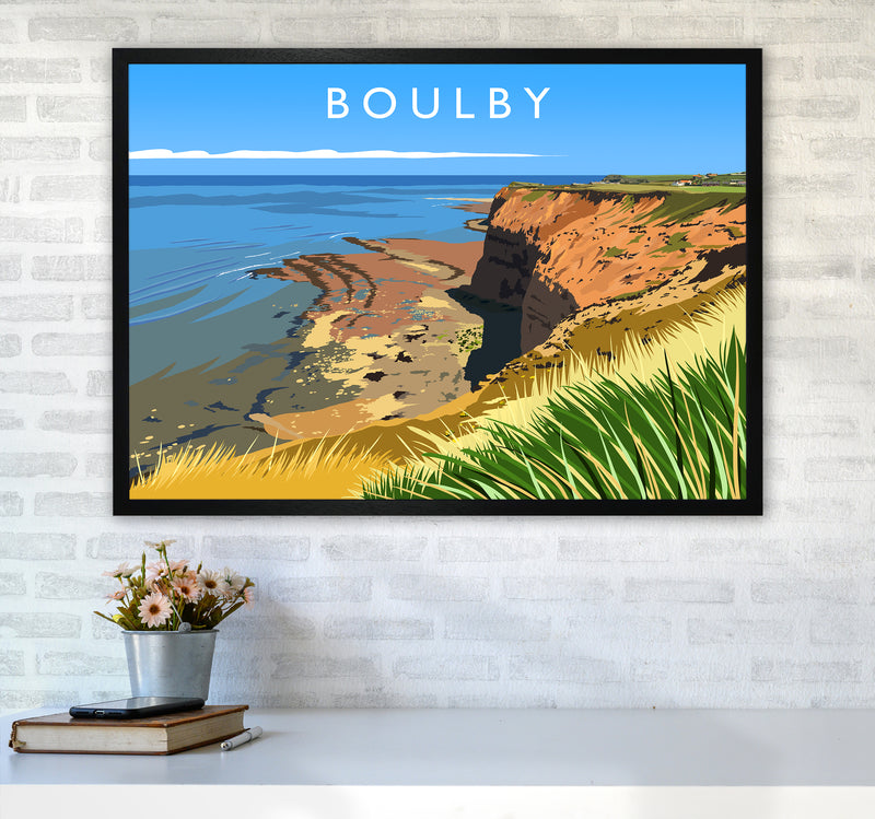 Boulby Travel Art Print by Richard O'Neill A1 White Frame