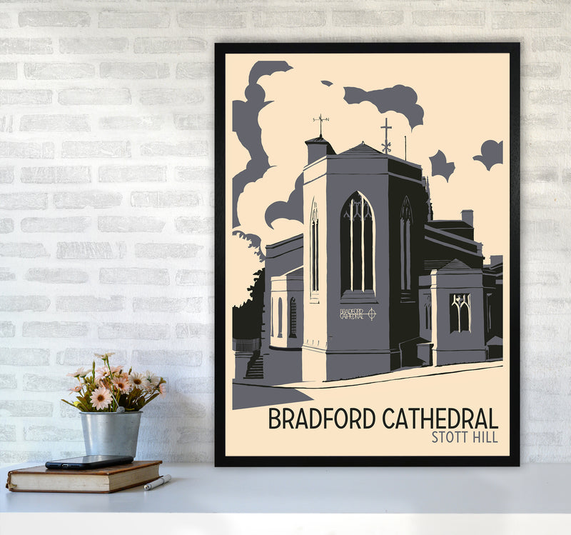 Bradford Cathedral, Stott Hill Travel Art Print by Richard O'Neill A1 White Frame