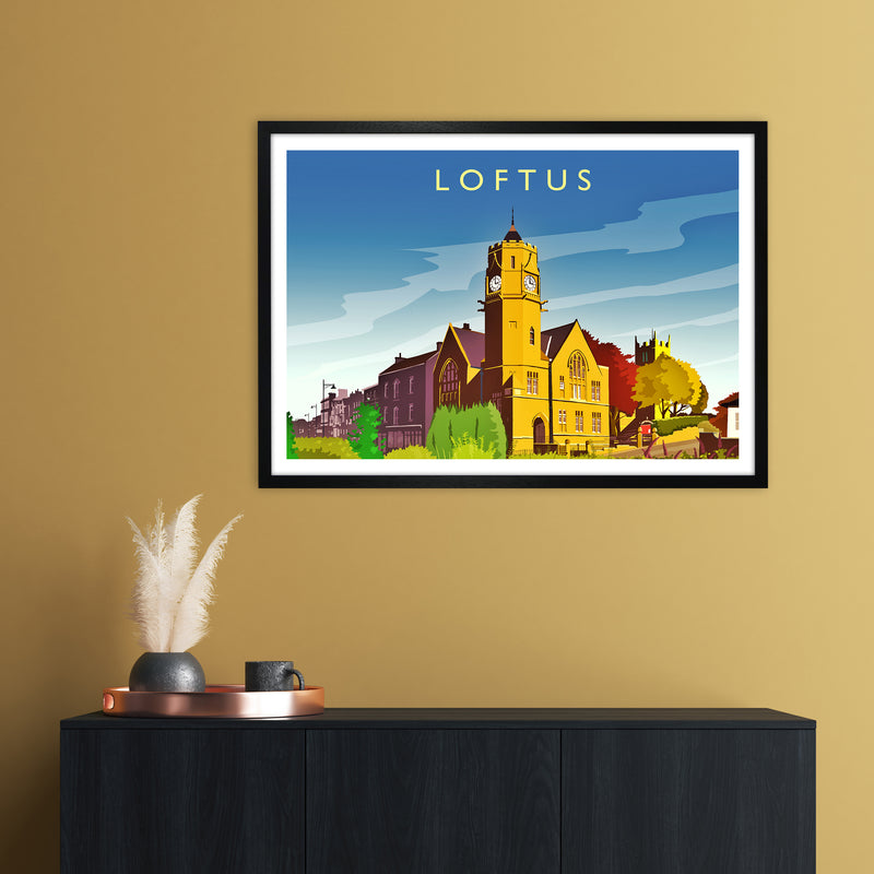 Loftus 2 Travel Art Print by Richard O'Neill A1 White Frame