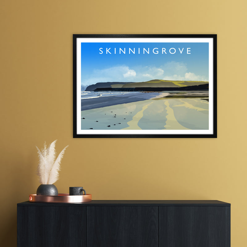 Skinningrove 2 Travel Art Print by Richard O'Neill A1 White Frame