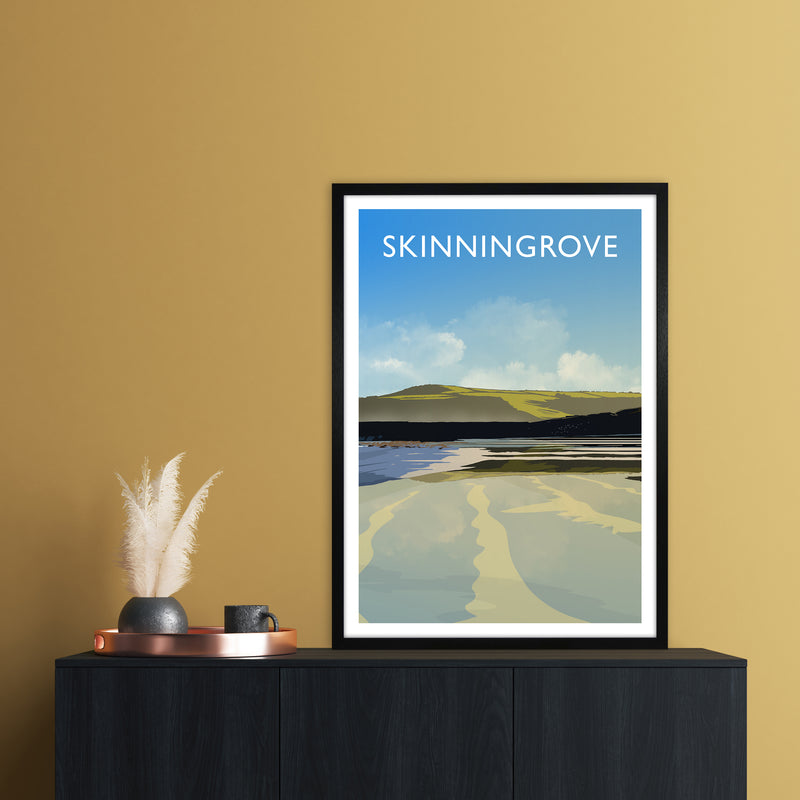 Skinningrove 2 Portrait Travel Art Print by Richard O'Neill A1 White Frame